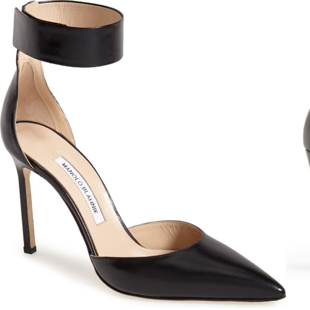 Manolo Blahnik ‘Ollico’ d’Orsay ankle cuff pump